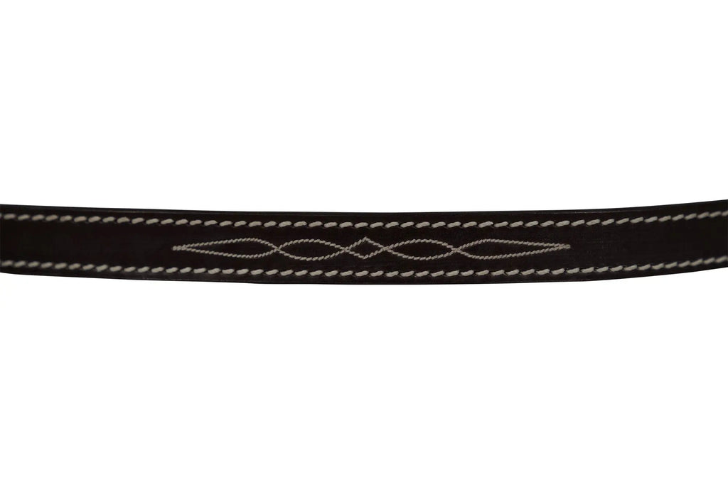 Huntley Equestrian Fancy Stitched Leather Pony Halter Replacement Crown