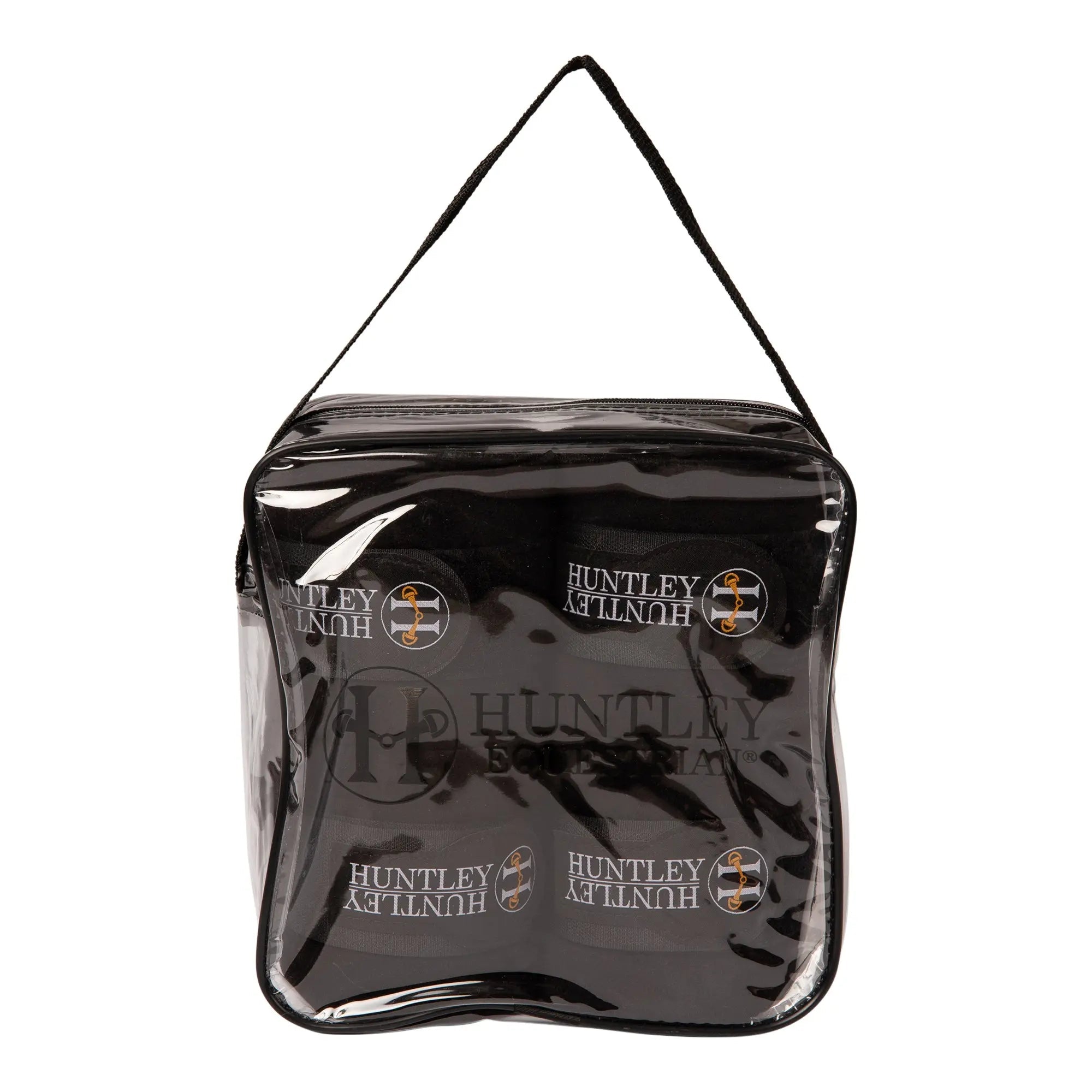 Huntley Equestrian Polo Fleece Wraps, Set of 4, Black