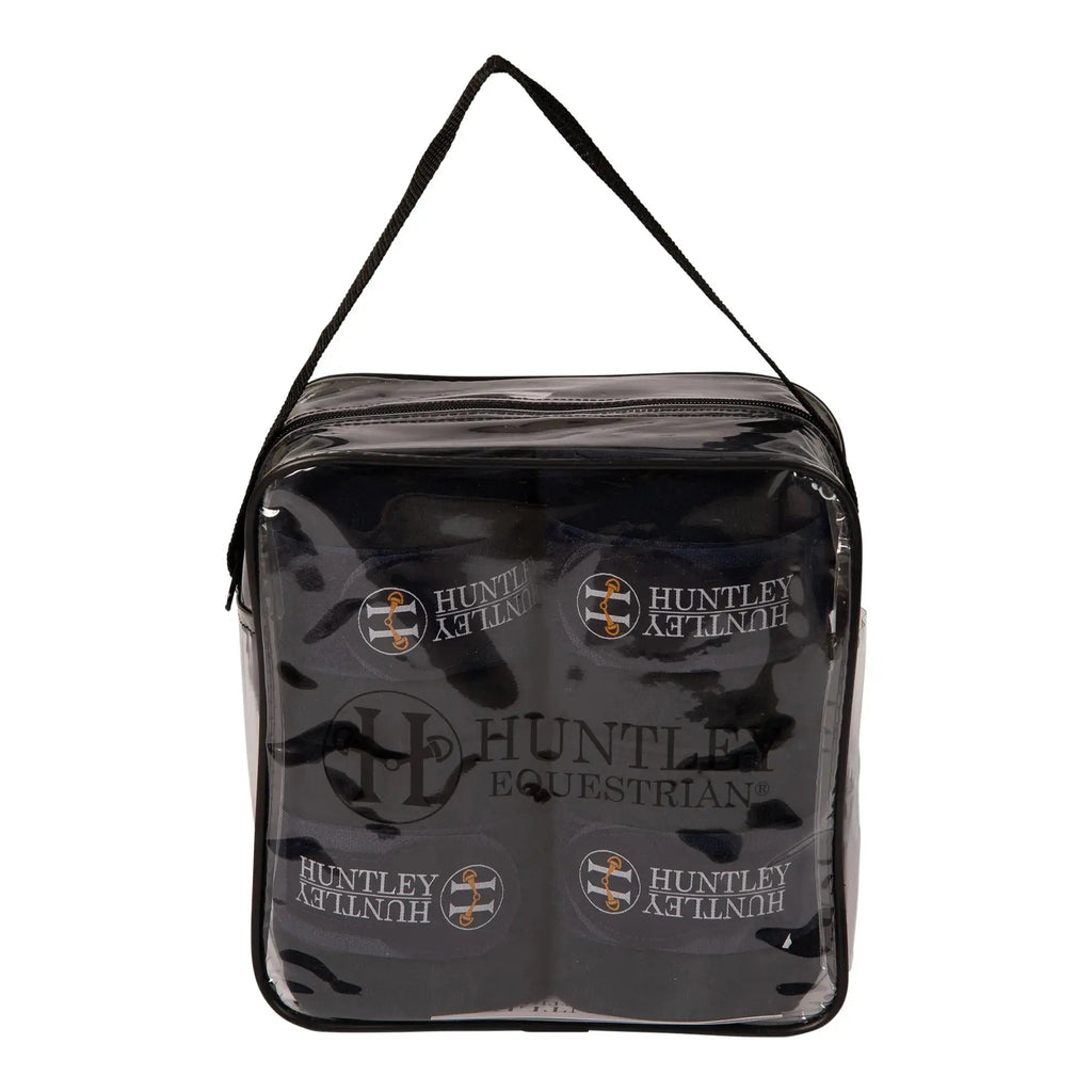 Huntley Equestrian Polo Fleece Wraps, Set of 4, Black