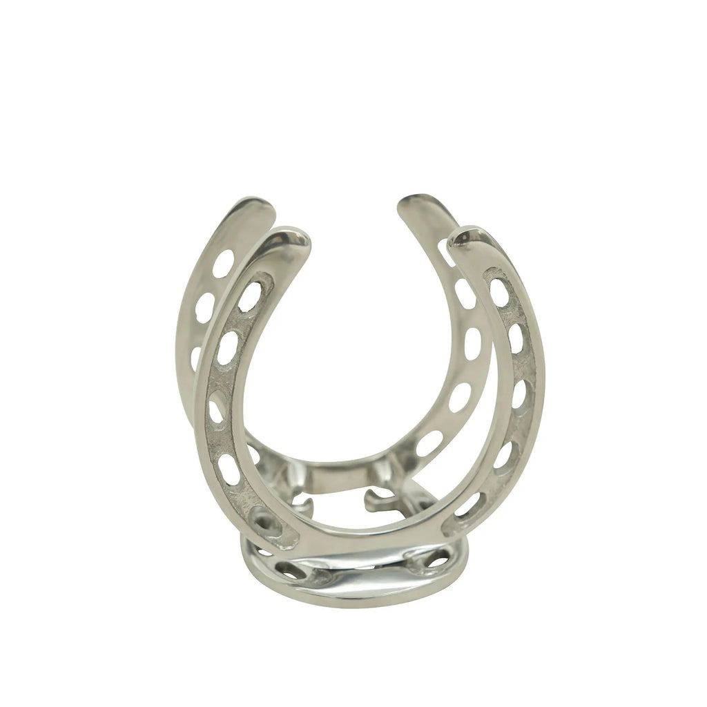 Huntley Horseshoe Napkin Holder, Aluminum Silver Finish