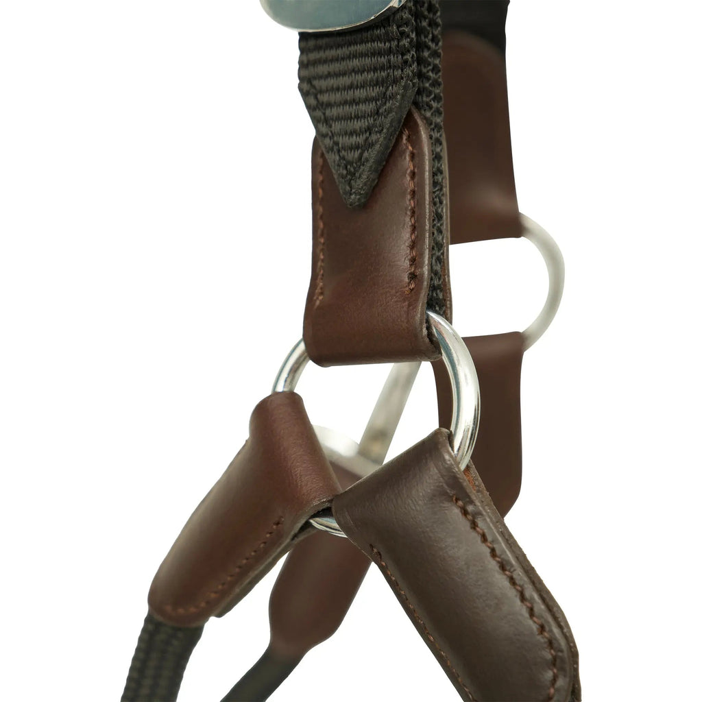 Huntley Nylon Halter and Removable Lead with Snap, Black